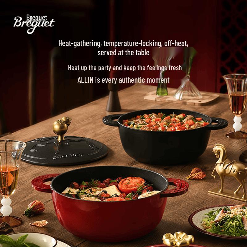 Breguet Enamel Cast Iron Stew Pot