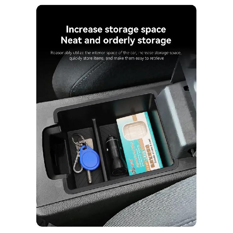 ABS Organizer For Renault Dacia Duster 2025 2026 Car Armrest Storage Box Interior Accessories Center Console Tray Tidying