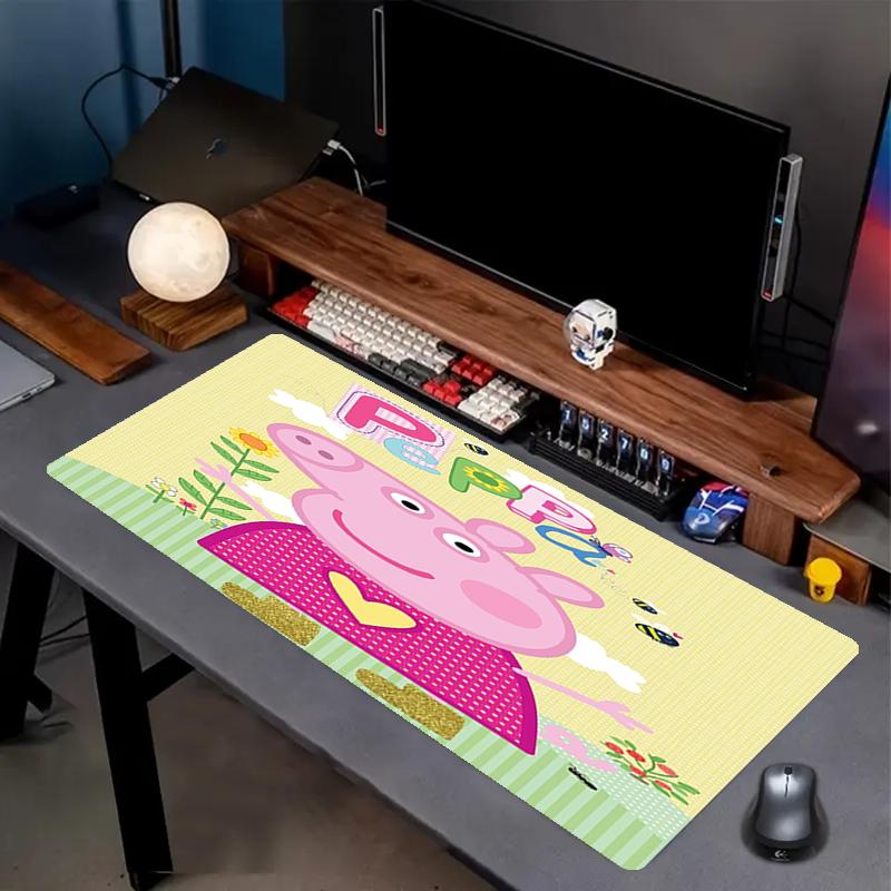 Peppa Pig Theme Mouse Pad, Non Slip Rubber Base, Multifunctional Office & Home Decor, Perfect for Workspace Personalization.