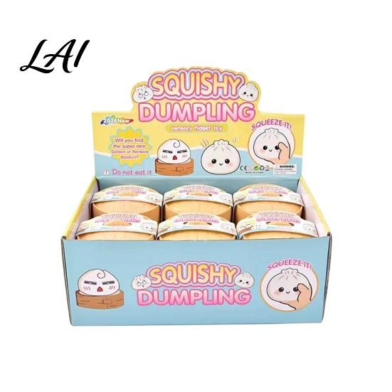 Cartoon Expression Dumpling Toy 12Pcs Squeeze Soft Stretchy Steamed Kids Stress Relief Bun Fidget Decompression Simulation Dough Ball Desk Compact