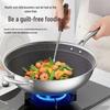 Stainless Steel Non-Stick Wok for Induction and Gas Cooking