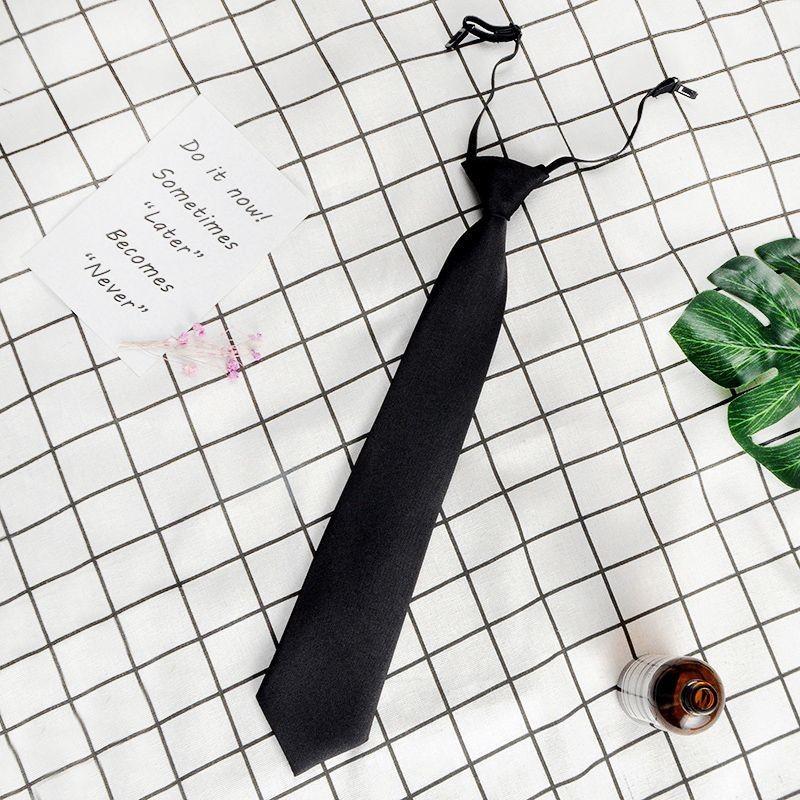 Kids Pattern Polyester Lazy Tie With Clip For School Uniforms And Gift Ideas