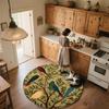 Vintage Flower Bird,Round Area Rug,Carpet Rug for Living Room Bedroom Sofa Playroom Decor,Non-slip Floor Mat