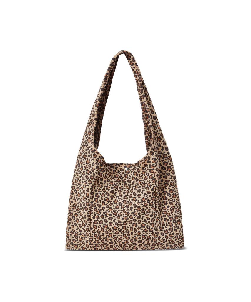 The Green Lab Leopard Suede Shoulder Bag [Camel]