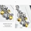 Celestial Mixed Metal Moon Star Keychain  Bag Charm Custom Engraved Aesthetic Purse Accessory Unique Gifts For Women