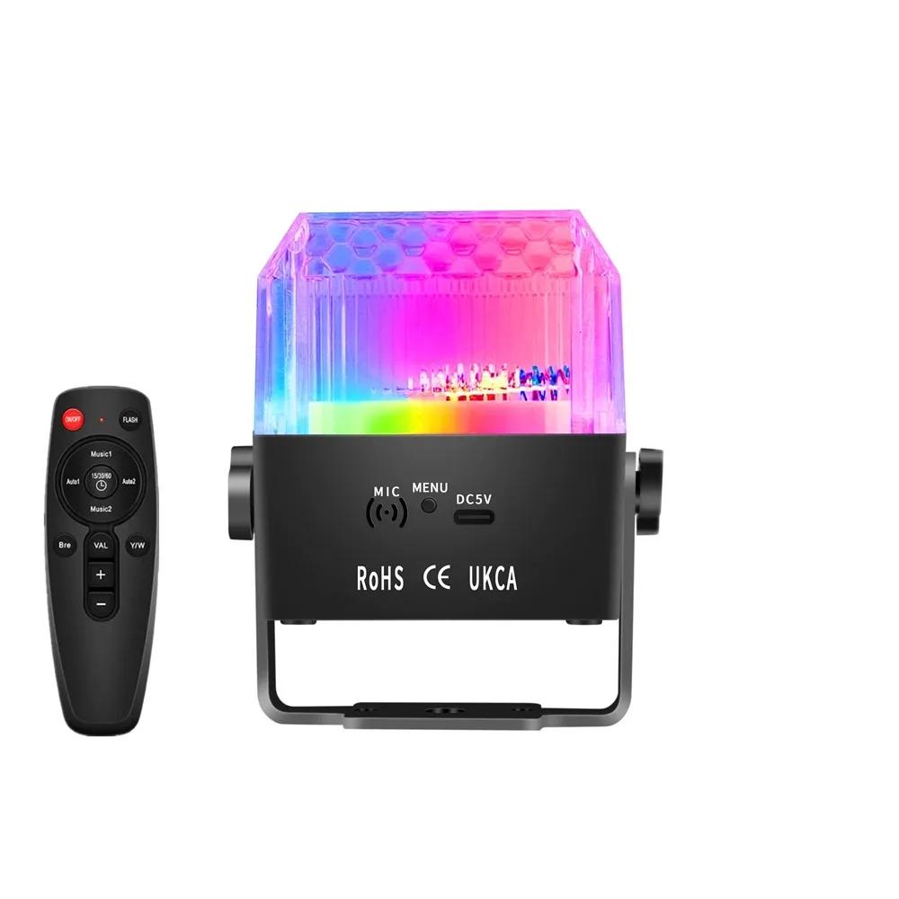 

Disco Party Projector Lights RGB Sound Activated Stage Light 3-Color Night Light Home Dance Birthday Halloween Christmas Decor