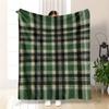 Classic Red & Green Tartan Plaid Throw Blanket - Timeless Scottish-Themed Soft Blanket for Rustic Cozy Home Decor