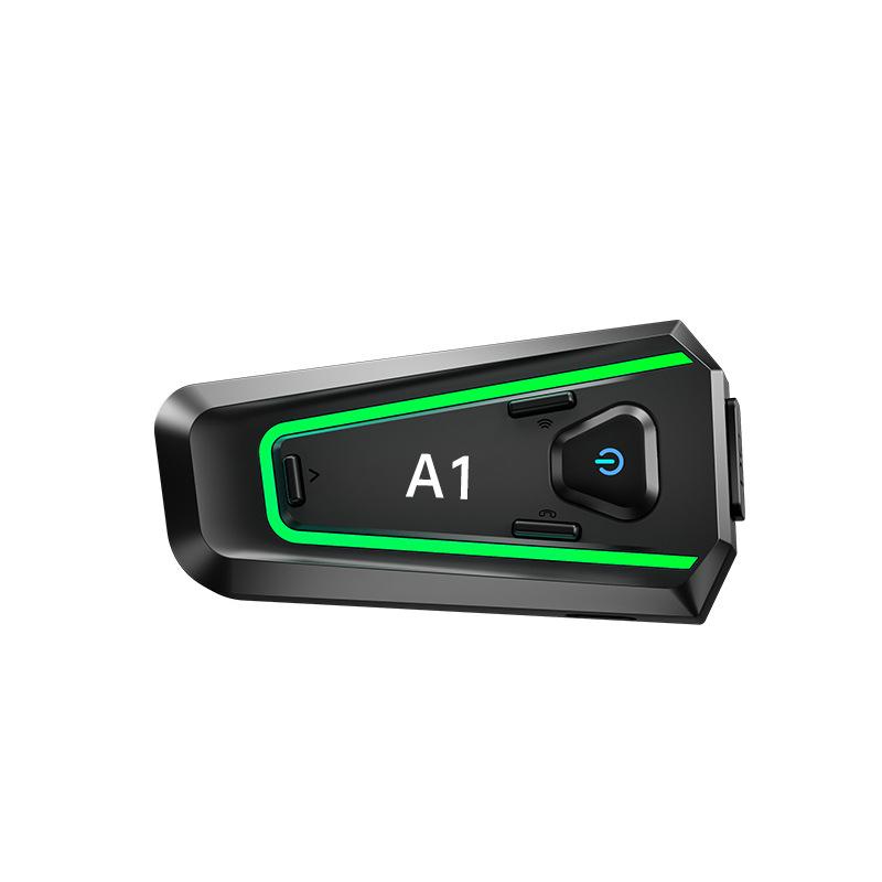 A1 Bluetooth Full Face Helmet Earphones, Waterproof Noise-Cancelling Motorcycle Intercom