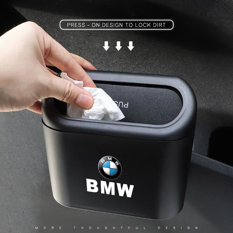 2026 Hot Portable Car Trash Can Hanging Organization Storage Box Sticker For BMW X1 X3 X4 X5 E46 E90 F20 E60 E39 F10 M1 M2 M3 M5 M6 E87