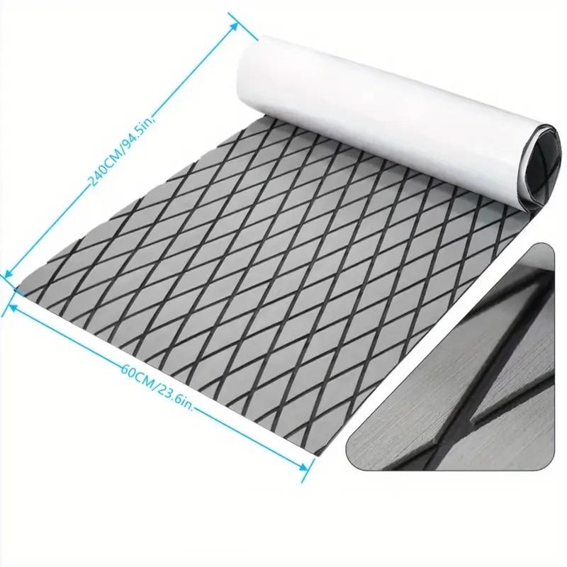 2400*600mm EVA Foam Marine Anti-skid Floor Sheet EVA Yacht Deck Pad Self-Adhesive Sheet Motorboat Kayak Jet Ski Garden Swimming