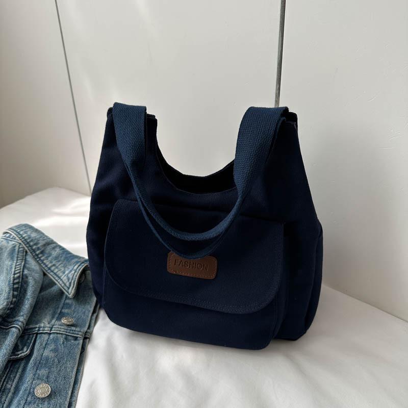 Large Capacity Canvas Tote Bag Street Fashion Casual Simple Style