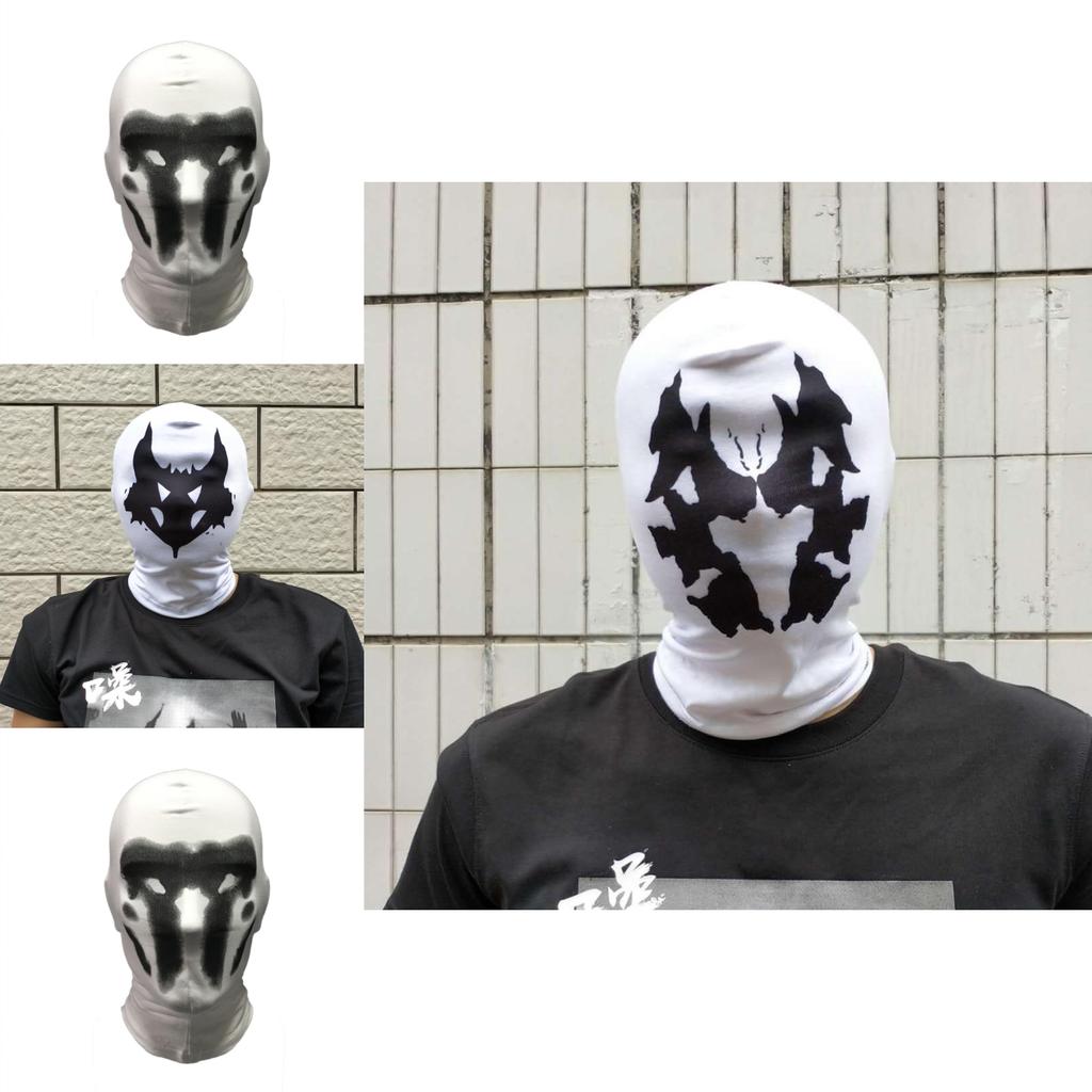 2020 Watchmen Rorschach Maske Cosplay Kapuzierte Gesichtsbedeckung für alle Jahreszeiten und Geschlechter