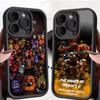 F-FNAF Five-nights-At-Freddys Silicone Soft Phone Case For iPhone 17 16 15 14 Plus 13 12 Mini 11 Black Cover