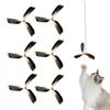 Katzenfeder Spielzeug Nachfüllung Interaktives Katzenspielzeug Katzenfederstab Set mit 6 Verschleißfeste Katzenfedern Nachfüllspielzeug Interaktiver Teaser