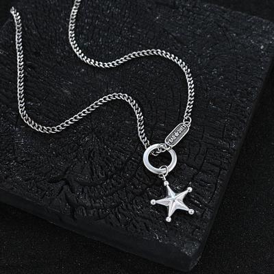 Sweet And Cool Romantic Su Star Pendant Necklace Female Personality High Sense Retro Hip Hop Collarbone Chain Accessories