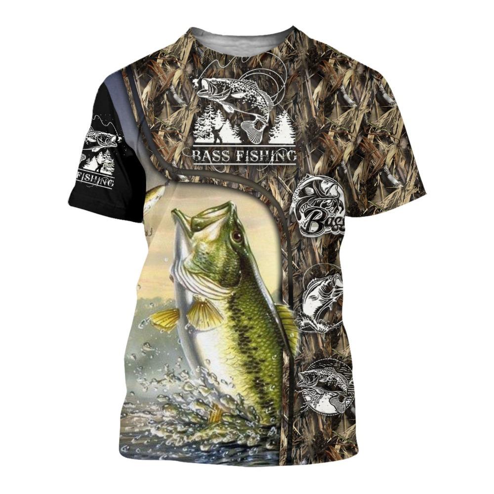 Children's Printed T-shirt Fishing Man Top New Leisure 3D Fashion Outdoor Fishing Male and Female Infant Children Short Sleeve