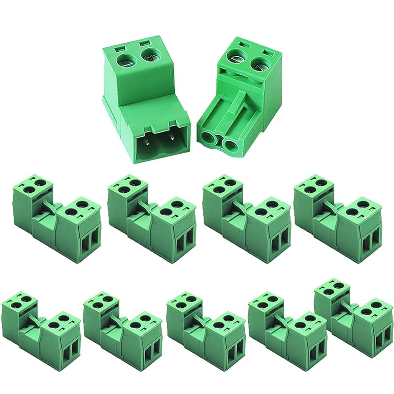 10 Set 3 Pin 2.54MM Pitch Screw Terminal Block Connector for 28-16AWG, Pluggable Quick Connector-Phoenix Type Connector