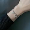Lindon Zircon Bracelet Jewelry Geometric Bead Chain Link Bracelets Fashion Fine Wedding Gift for Girlfriend Women