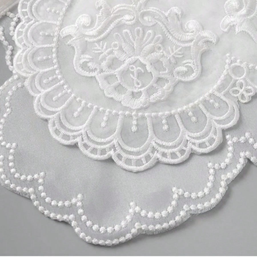 Versatile organza embroidered fake collar women's decorative lace collar multi-functional small shawl