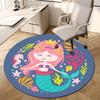 1pc Office Carpet Chair Mats Mermaid Fantasy Underwater Scene Perfect for Decorating Office Chairss, Or Bedrooms.YDT557