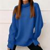 Women's Fashion Solid Color Long Sleeved Round Neck Pullover Casual Sweatshirt Top