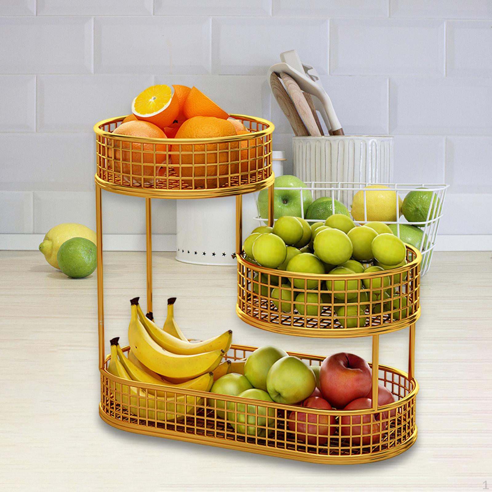 

Корзина с фруктами на столешнице, корзина для хранения из металлической проволоки, поднос для сервировки, подставка для экономии места