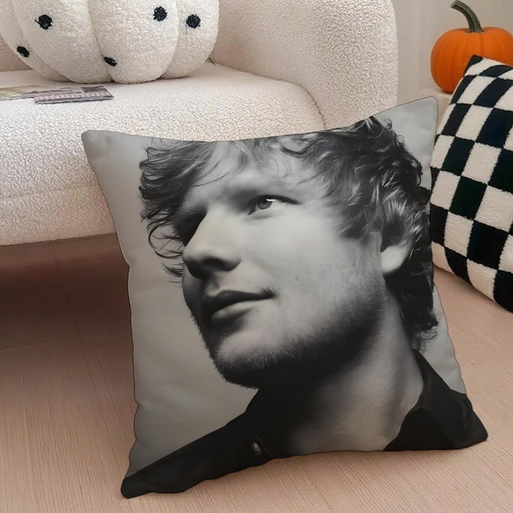 eEd Sheeran Music Idol Cushion Cover Throw Pillow Cover Hidden Button Durable Polyester Chair Cushion