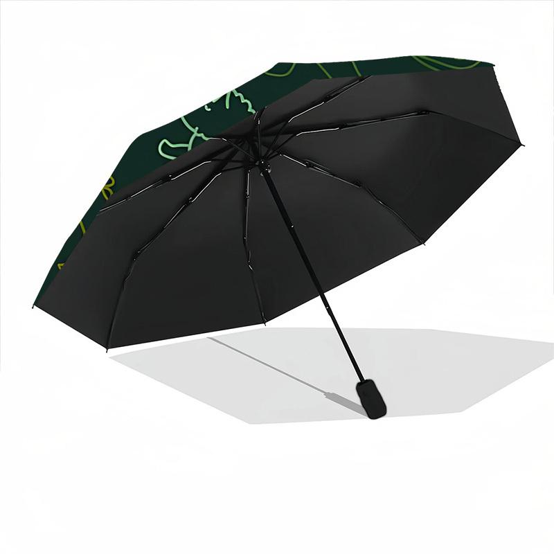1pc Dino Pattern Automatic Open/close, All-Season Portable Folding Umbrella, Travel, Everyday, Formal Events - Compact Luxury Parasol, Outdoor Accesso