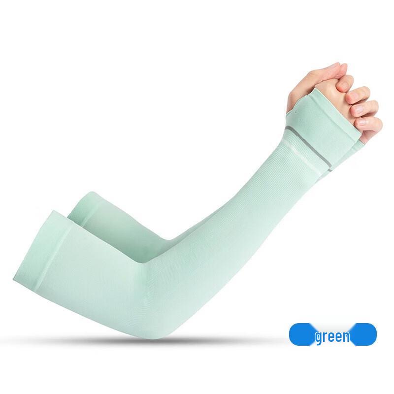 Tri-polar Summer Striped Ice Silk Arm Sleeves