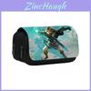 Legend Of Zelda Double Layer Pencil Case With Nylon Material For Students Organizer Storage