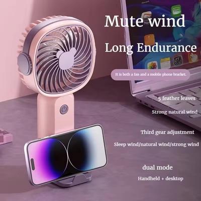 Mini Ventilator Portabil USB Multifuncțional de Birou cu Suport Ventilator Electric Studenți Exterior Portabil Portabil Ventilator Mic