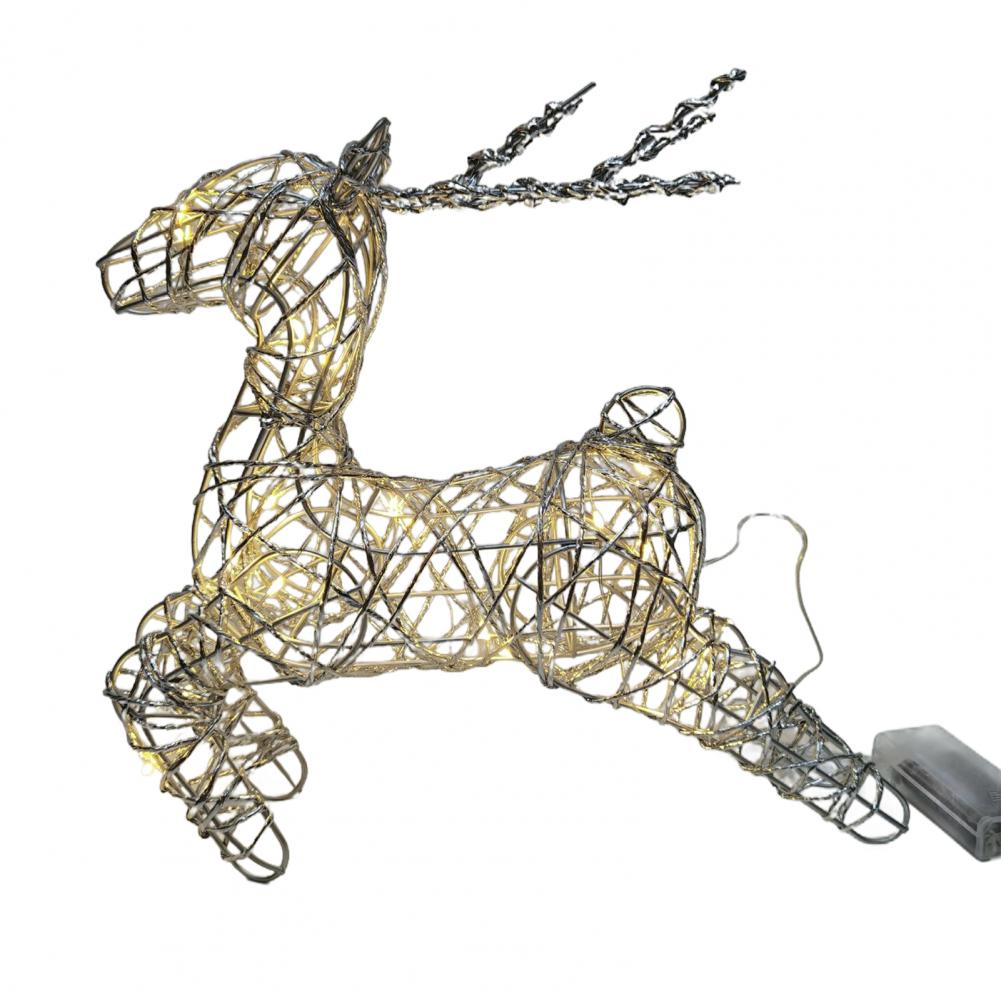 Outdoor Christmas Elk Display Led Christmas Elk Yard Ornament Christmas Reindeer Decor with Led Lights for Outdoor for Xmas