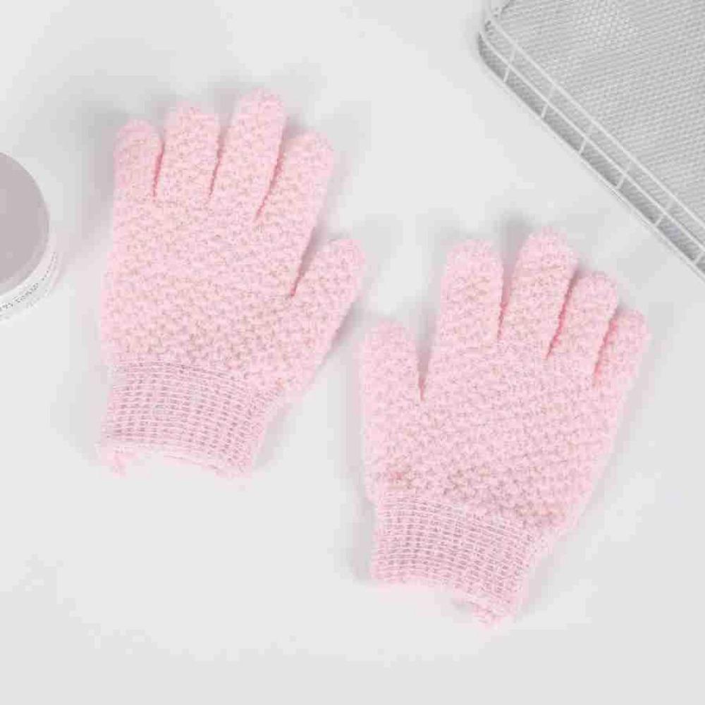Double Sided Jacquard Frosted Nylon Five Finger Shower Gloves, Rubbing Back And Mud, Household Shower Supplies