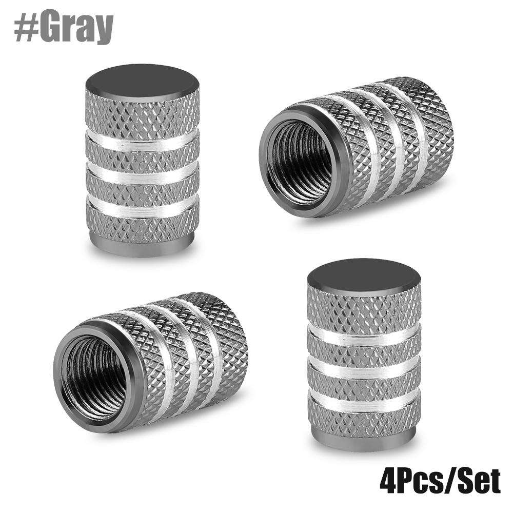 AUTCOAT 4Pcs Aluminum Car Wheel Tire Valve Caps Tyre Rim Stem Covers Airdust Waterproof For Automobiles Motorcycles Trucks Bikes Stem Caps1