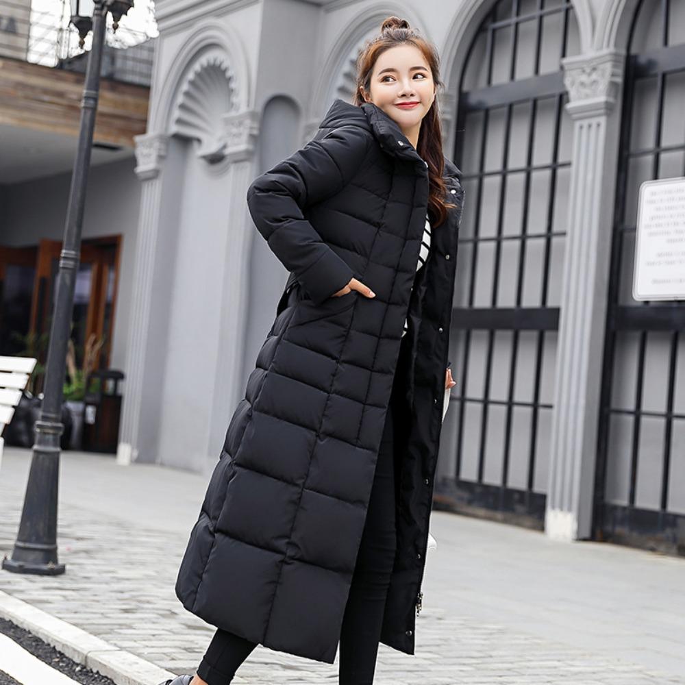 Winter women's cotton clothes extended large fur collar women's cotton clothes thickened long women's down cotton-padded clothes women's