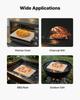 Pizza Stone, 406 X 355 Mm Rectangular Cordierite Pizza Stone, Extra Large Baking-Stone with Scraper, 15 Mm Thick Heat-Resistant Cordierite, for