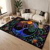 Tree of Life Theme Soft Crystal Velvet Rug Custom Name & Text Print Non Slip Floor Rug for Bedroom Living Room