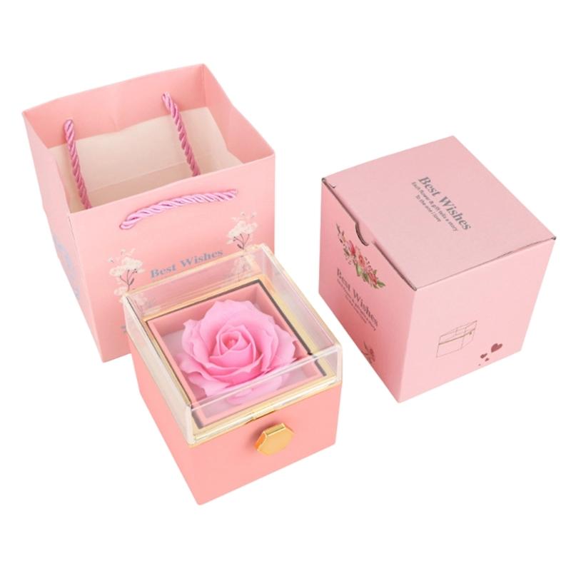 Acrylic Jewelry Box Romance Valentines Gift with Sturdy Designs for Travel Use