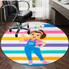 1pc Ms Rachel4 Design Printed Area Round Carpet for Bedroom Living Room Home Decor Rugs Mat Non Slip Mat Rug for Bedside