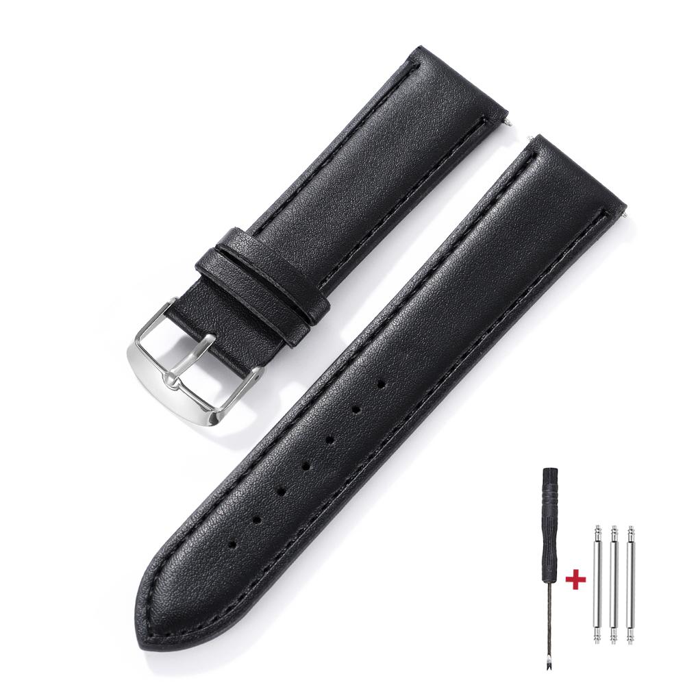 

20mm 22mm Vintage Brown PU Leather Strap Suitable for Men s and Women s Straps for Smartwatch Watch Accessories Black Watch Band 22mm чёрный