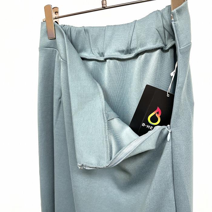 [New item] [Impression N] AZUL by moussy Cut-and-sew skirt No belt loops Side zipper Mermaid Plain Unlined Long Poly etc. M Green Blue Ladies