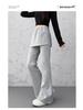 Women's High-Waisted Wide-Leg Flared Pants, Slimming Drapey Casual Look