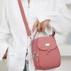 Lightweight Nylon Women's Crossbody Bag Casual Mini Handbag with Multiple Zip Compartments Detachable Shoulder Strap Bag