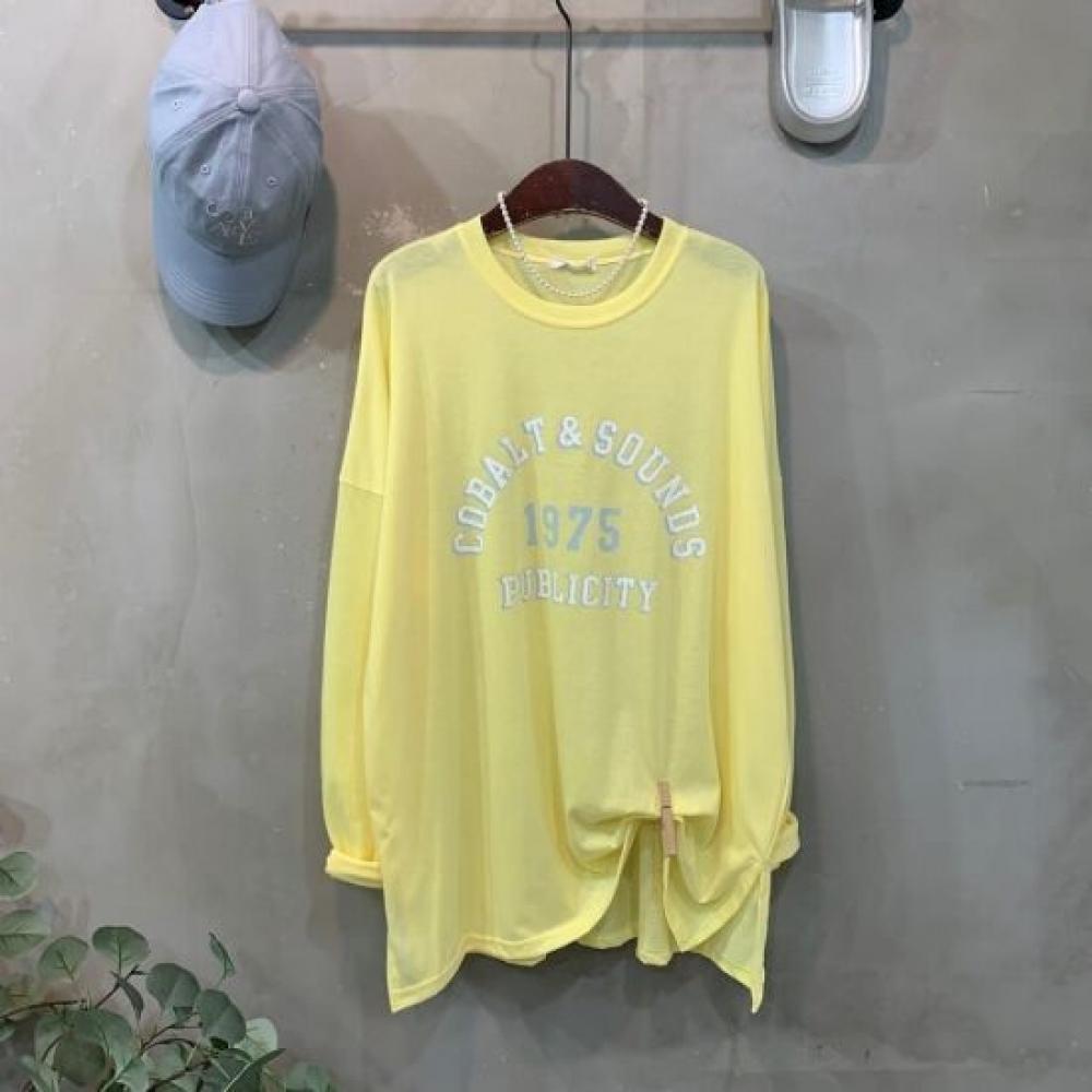C S In The Room Koba vInTage leTTerIng SpliT Long Sleeve T ShirT 3 Color