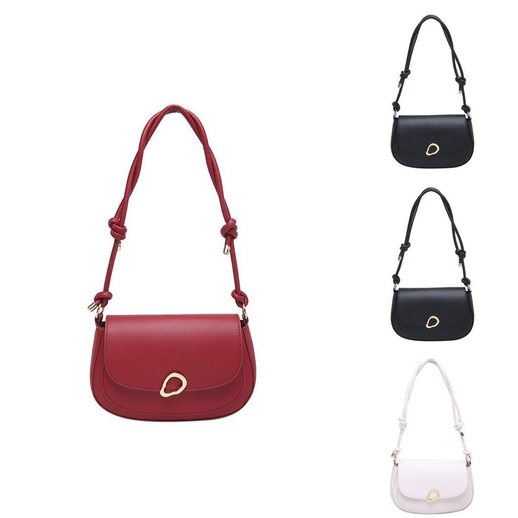Trendy Urban Minimalist Lock Closure Shoulder Bag For Women Versatile Small Square Style