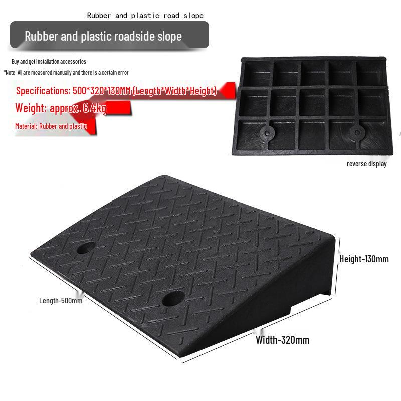 Rubber Curb & Threshold Ramp Mat for Home and Car 