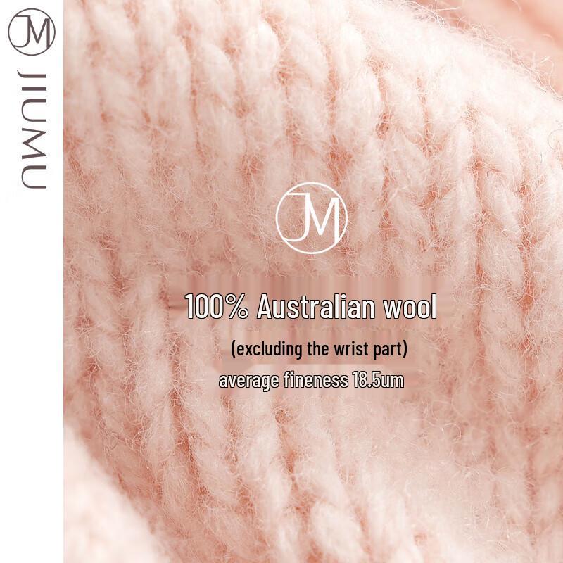 JIUMU Women's Winter Wool Warm Cycling Gloves