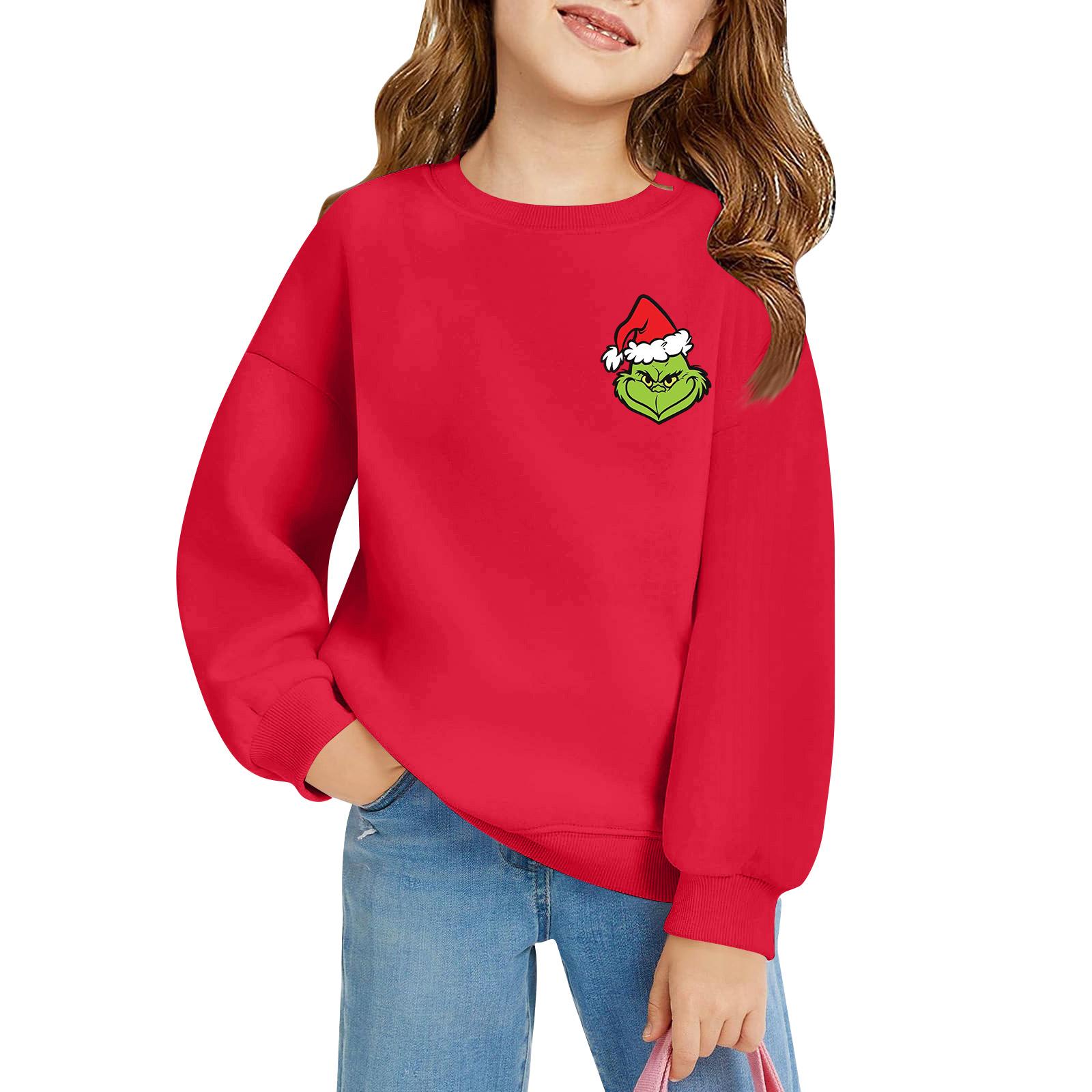 

Детский пуловер свободного кроя с длинным рукавом, с принтом букв и круглым вырезом 110 красный