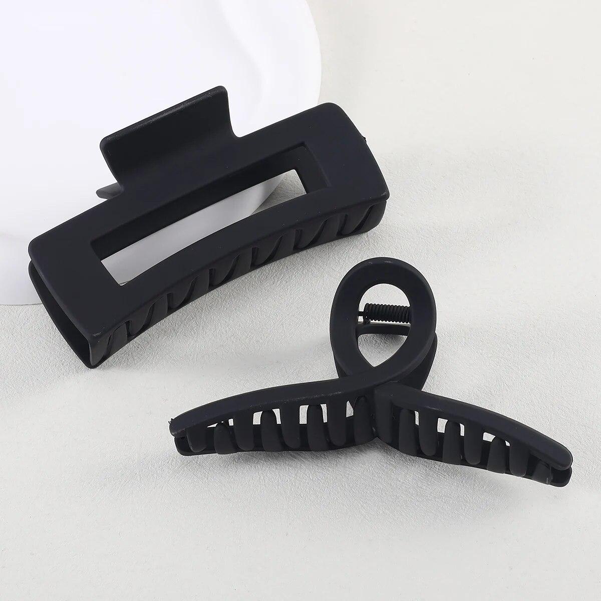 

Набор головных уборов 2 шт. Женская модная заколка-краб Кофе Черный Акриловая Большая заколка для волос Корейская для девушки Заколка Заколка Аксессуары для волос