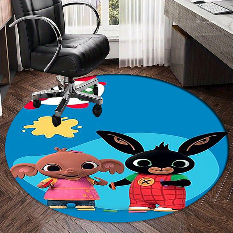 Bing Printed Round Rug Carpet Chair Rug Area Rug Entryway Doormats,for Office Chair Living Room Bedroom Kitchen Room.